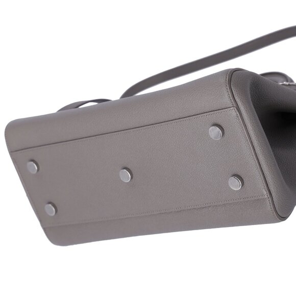 SAINT LAURENT Cabas Rive Gauche Small Handbag 436620 Gray Leather - Picture 6 of 8